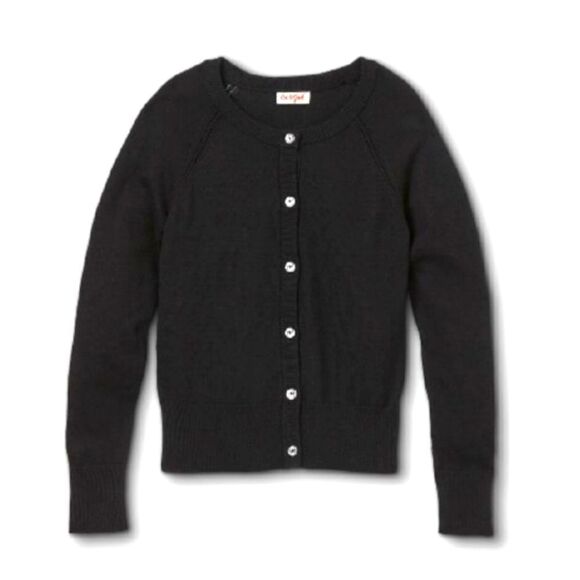 NWT Girls' Black Cardigan Sweater - Cat & Jack - Picture 1 of 3